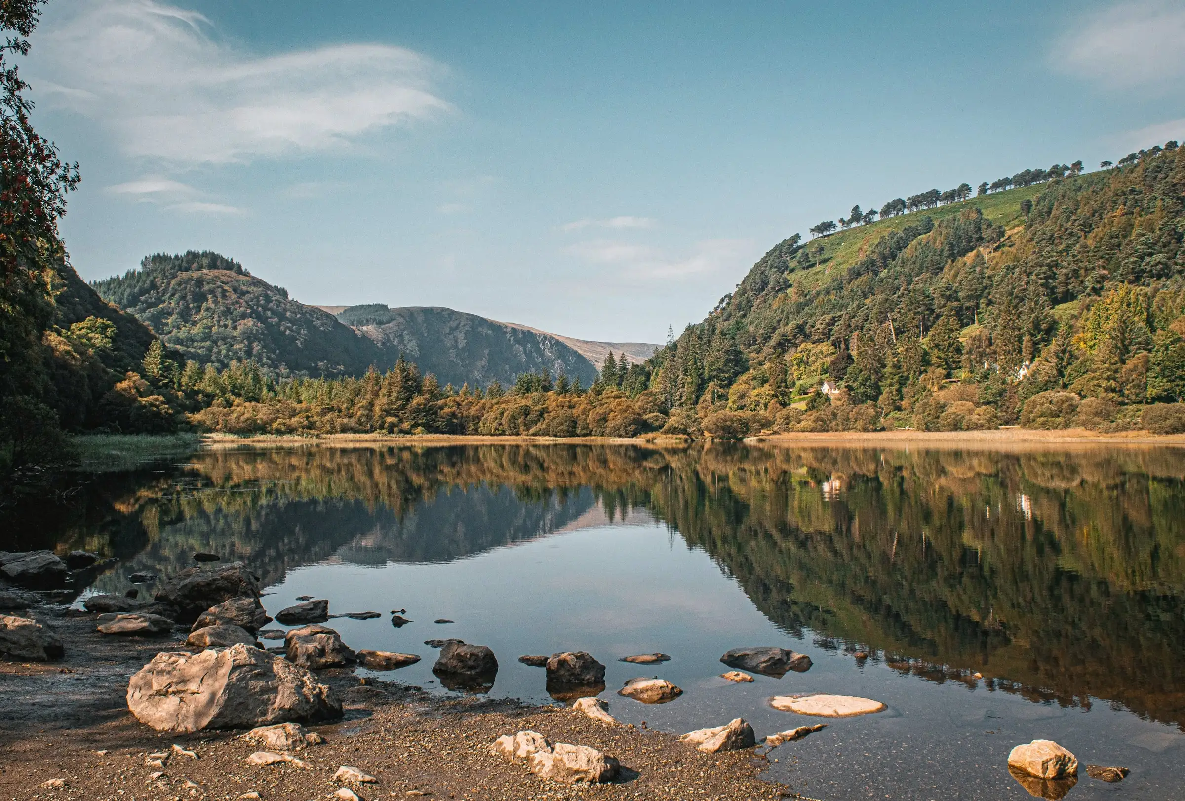 The lake at Glendalough on a still morning