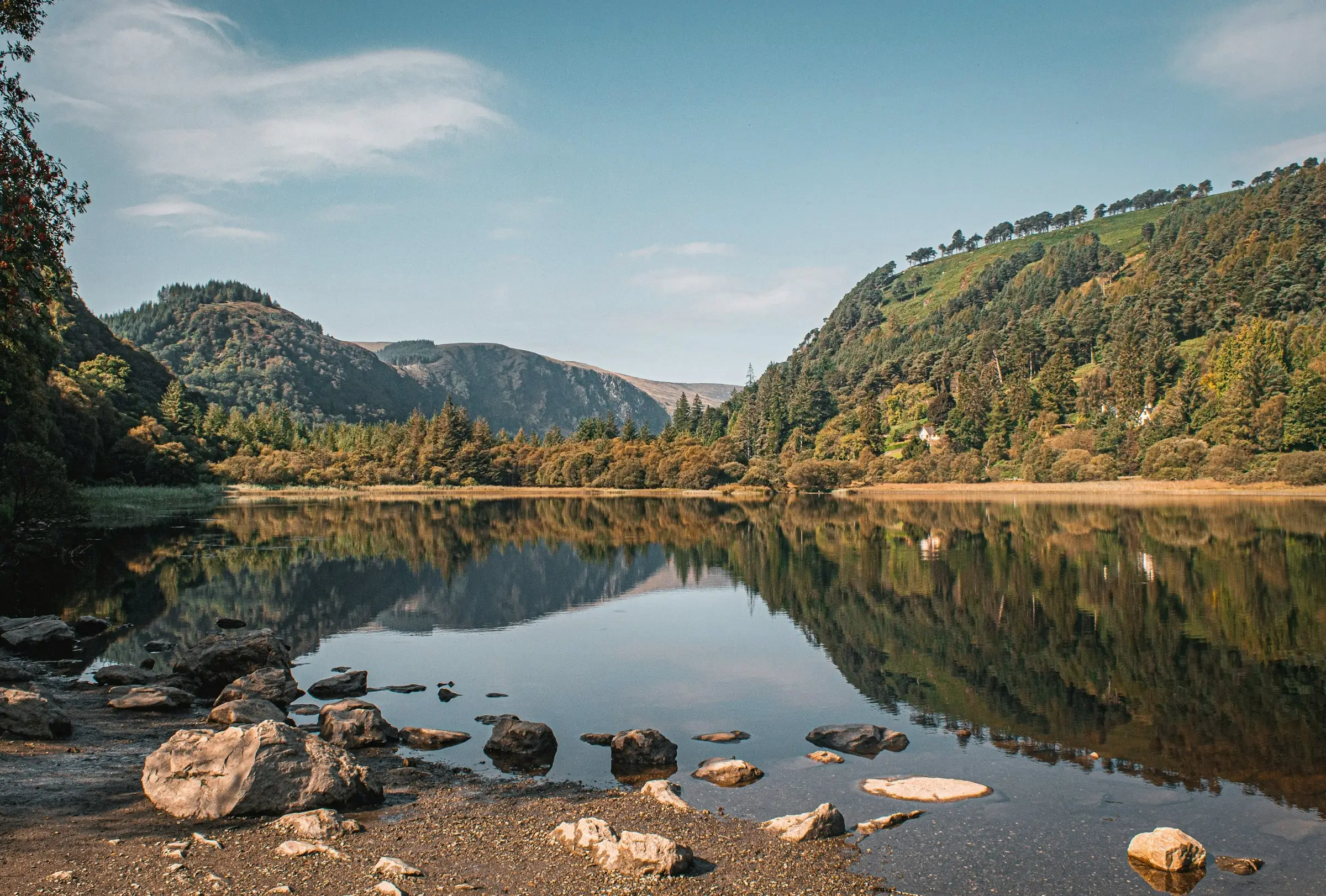 The lake at Glendalough on a still morning